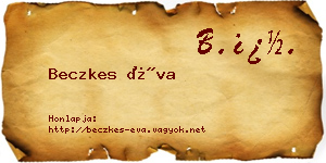 Beczkes Éva névjegykártya